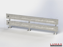 L-IPE-D-2-960-GL-332 - 3,32 m, LUMAX-IPE-Bausatz zum Dübeln auf Beton, 2-holmig, LR-Kopfstücke