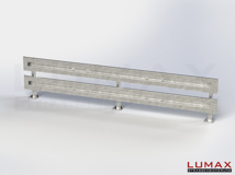 L-IPE-D-2-960-GL-432 - 4,32 m, LUMAX-IPE-Bausatz zum Dübeln auf Beton, 2-holmig, LR-Kopfstücke