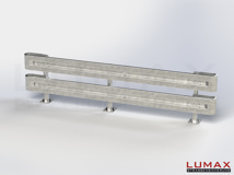 L-IPE-D-2-960-GB-380 - 3,80 m, LUMAX-IPE-Bausatz zum Dübeln auf Beton, 2-holmig, Kopfstücke Profil B
