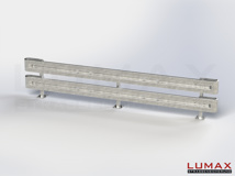 L-IPE-D-2-960-GB-480 - 4,80 m, LUMAX-IPE-Bausatz zum Dübeln auf Beton, 2-holmig, Kopfstücke Profil B