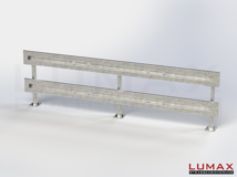 L-IPE-D-2-1280-GL-432 - 4,32 m, LUMAX-IPE-Bausatz zum Dübeln auf Beton, 2-holmig, LR-Kopfstücke
