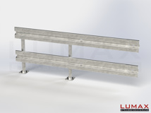 L-IPE-D-2-1280-E-300 - 3,00 m, LUMAX-IPE-Bausatz-Erweiterung zum Dübeln auf Beton, 2-holmig