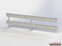 L-IPE-D-2-1280-E-400 - 4,00 m, LUMAX-IPE-Bausatz-Erweiterung zum Dübeln auf Beton, 2-holmig