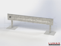 L-IPE-B-1-755-GL-232 - 2,32 m, LUMAX-IPE-Bausatz zum Betonieren, 1-holmig, LR-Kopfstücke