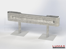 L-IPE-B-1-755-GB-180 - 1,80 m, LUMAX-IPE-Bausatz zum Betonieren, 1-holmig, Kopfstücke Profil B