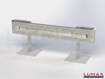L-IPE-B-1-755-GB-200 - 2,00 m, LUMAX-IPE-Bausatz zum Betonieren, 1-holmig, Kopfstücke Profil B