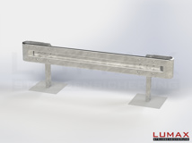 L-IPE-B-1-755-GB-250 - 2,50 m, LUMAX-IPE-Bausatz zum Betonieren, 1-holmig, Kopfstücke Profil B