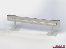 L-IPE-B-1-755-GB-280 - 2,80 m, LUMAX-IPE-Bausatz zum Betonieren, 1-holmig, Kopfstücke Profil B