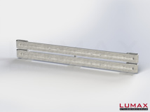 L-IPE-B-2-755-GB-480 - 4,80 m, LUMAX-IPE-Bausatz zum Betonieren, 2-holmig, Kopfstücke Profil B
