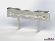 L-IPE-R-1-755-GB-150 - 1,50 m, LUMAX-IPE-Bausatz zum Rammen, 1-holmig, Kopfstücke Profil B