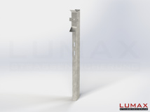 LUMAX-Rail-Pfosten 1200 mm mit Befestigungs-Set 1-holmig Schutzplanke an Pfosten für Profil B