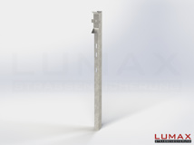LUMAX-Rail-Pfosten 1600 mm mit Befestigungs-Set 1-holmig Schutzplanke an Pfosten für Profil B