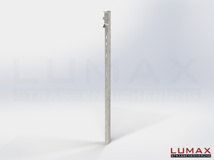 LUMAX-Rail-Pfosten 2400 mm mit Befestigungs-Set 1-holmig Schutzplanke an Pfosten für Profil B