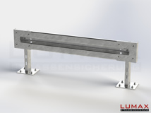 LR-D-1-755-GL-202 - 2,02 m, LUMAX-Rail-Bausatz zum Dübeln auf Beton, 1-holmig, LR-Kopfstücke