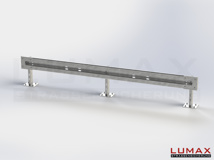 LR-D-1-755-GL-432 - 4,32 m, LUMAX-Rail-Bausatz zum Dübeln auf Beton, 1-holmig, LR-Kopfstücke