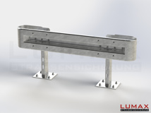 LR-D-1-755-GB-180 - 1,80 m, LUMAX-Rail-Bausatz zum Dübeln auf Beton, 1-holmig, Kopfstücke Profil B