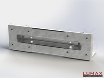 LR-D-1-320-GL-102 - 1,02 m, LUMAX-Rail-Bausatz zum Dübeln auf Beton, 1-holmig, LR-Kopfstücke