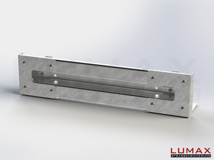 LR-D-1-320-GL-132 - 1,32 m, LUMAX-Rail-Bausatz zum Dübeln auf Beton, 1-holmig, LR-Kopfstücke