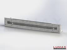 LR-D-1-320-GL-202 - 2,02 m, LUMAX-Rail-Bausatz zum Dübeln auf Beton, 1-holmig, LR-Kopfstücke
