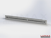 LR-D-1-320-GL-332 - 3,32 m, LUMAX-Rail-Bausatz zum Dübeln auf Beton, 1-holmig, LR-Kopfstücke