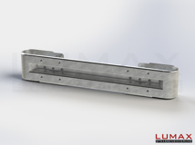 LR-D-1-320-GB-180 - 1,80 m, LUMAX-Rail-Bausatz zum Dübeln auf Beton, 1-holmig, Kopfstücke Profil B