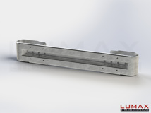 LR-D-1-320-GB-200 - 2,00 m, LUMAX-Rail-Bausatz zum Dübeln auf Beton, 1-holmig, Kopfstücke Profil B