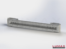 LR-D-1-320-GB-230 - 2,30 m, LUMAX-Rail-Bausatz zum Dübeln auf Beton, 1-holmig, Kopfstücke Profil B