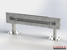 LR-D-1-640-GL-152 - 1,52 m, LUMAX-Rail-Bausatz zum Dübeln auf Beton, 1-holmig, LR-Kopfstücke