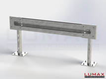LR-D-1-960-GL-202 - 2,02 m, LUMAX-Rail-Bausatz zum Dübeln auf Beton, 1-holmig, LR-Kopfstücke
