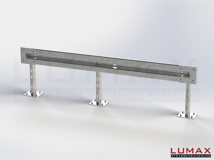 LR-D-1-960-GL-332 - 3,32 m, LUMAX-Rail-Bausatz zum Dübeln auf Beton, 1-holmig, LR-Kopfstücke