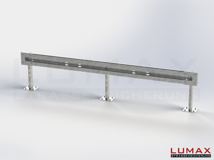 LR-D-1-960-GL-432 - 4,32 m, LUMAX-Rail-Bausatz zum Dübeln auf Beton, 1-holmig, LR-Kopfstücke