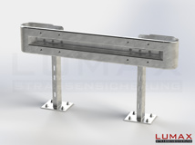 LR-D-1-960-GB-180 - 1,80 m, LUMAX-Rail-Bausatz zum Dübeln auf Beton, 1-holmig, Kopfstücke Profil B
