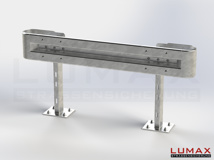 LR-D-1-960-GB-200 - 2,00 m, LUMAX-Rail-Bausatz zum Dübeln auf Beton, 1-holmig, Kopfstücke Profil B