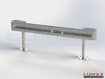 LR-D-1-960-GB-280 - 2,80 m, LUMAX-Rail-Bausatz zum Dübeln auf Beton, 1-holmig, Kopfstücke Profil B