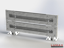 LR-D-2-755-GL-152 - 1,52 m, LUMAX-Rail-Bausatz zum Dübeln auf Beton, 2-holmig, LR-Kopfstücke