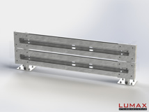 LR-D-2-755-GL-232 - 2,32 m, LUMAX-Rail-Bausatz zum Dübeln auf Beton, 2-holmig, LR-Kopfstücke