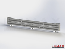 LR-D-2-755-GB-480 - 4,80 m, LUMAX-Rail-Bausatz zum Dübeln auf Beton, 2-holmig, Kopfstücke Profil B