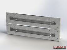 LR-D-2-640-GL-152 - 1,52 m, LUMAX-Rail-Bausatz zum Dübeln auf Beton, 2-holmig, LR-Kopfstücke