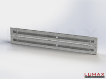 LR-D-2-640-GL-332 - 3,32 m, LUMAX-Rail-Bausatz zum Dübeln auf Beton, 2-holmig, LR-Kopfstücke