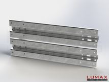 LR-D-2-640-E-120 - 1,20 m, LUMAX-Rail-Bausatz-Erweiterung zum Dübeln auf Beton, 2-holmig