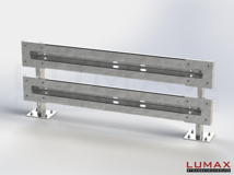 LR-D-2-960-GL-232 - 2,32 m, LUMAX-Rail-Bausatz zum Dübeln auf Beton, 2-holmig, LR-Kopfstücke