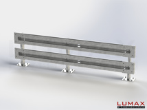 LR-D-2-960-GL-332 - 3,32 m, LUMAX-Rail-Bausatz zum Dübeln auf Beton, 2-holmig, LR-Kopfstücke