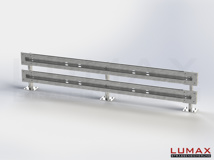 LR-D-2-960-GL-432 - 4,32 m, LUMAX-Rail-Bausatz zum Dübeln auf Beton, 2-holmig, LR-Kopfstücke