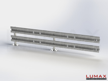 LR-D-2-960-E-400 - 4,00 m, LUMAX-Rail-Bausatz-Erweiterung zum Dübeln auf Beton, 2-holmig