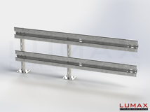 LR-D-2-1280-E-300 - 3,00 m, LUMAX-Rail-Bausatz-Erweiterung zum Dübeln auf Beton, 2-holmig