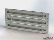 LR-D-3-960-GL-202 - 2,02 m, LUMAX-Rail-Bausatz zum Dübeln auf Beton, 3-holmig, LR-Kopfstücke