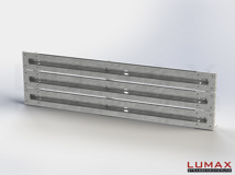 LR-D-3-960-GL-332 - 3,32 m, LUMAX-Rail-Bausatz zum Dübeln auf Beton, 3-holmig, LR-Kopfstücke