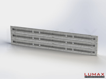 LR-D-3-960-GL-432 - 4,32 m, LUMAX-Rail-Bausatz zum Dübeln auf Beton, 3-holmig, LR-Kopfstücke