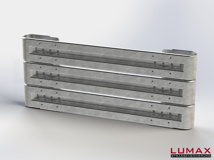 LR-D-3-960-GB-230 - 2,30 m, LUMAX-Rail-Bausatz zum Dübeln auf Beton, 3-holmig, Kopfstücke Profil B