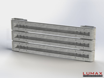 LR-D-3-960-GB-250 - 2,50 m, LUMAX-Rail-Bausatz zum Dübeln auf Beton, 3-holmig, Kopfstücke Profil B